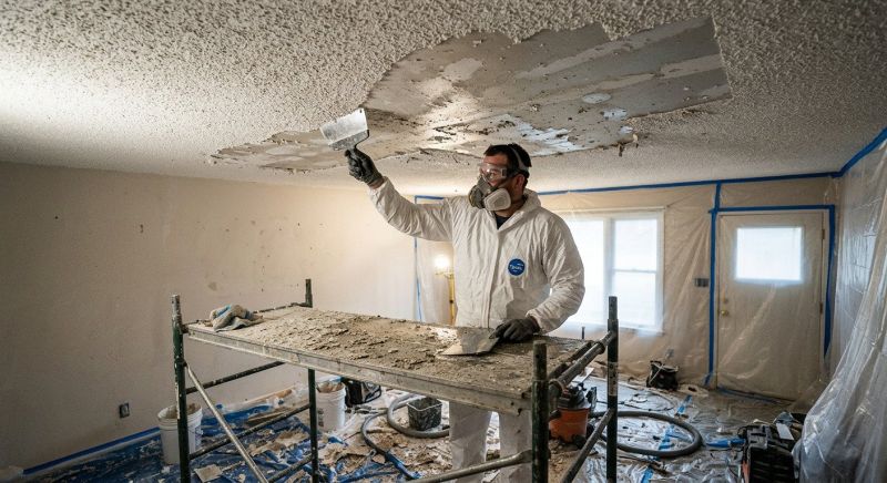 Textured Ceiling Removal project example